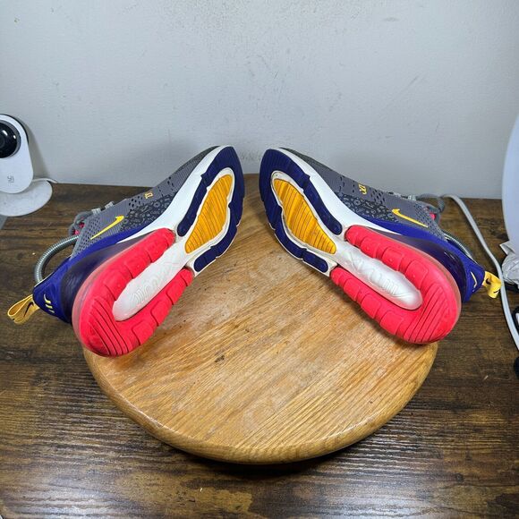 Nike Air Max 270 GS Regency Purple Laser Orange Women's Size 7.5 CI9941-500 - Picture 7 of 9